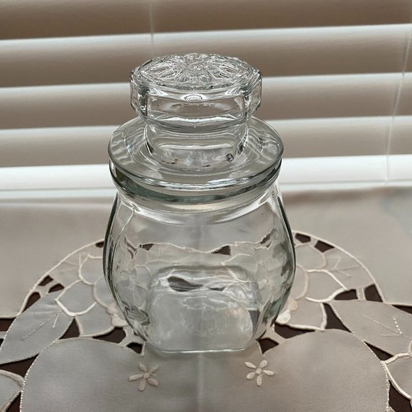 Vintage cream and sugar set, and glass candy dish - Picture 3 of 5